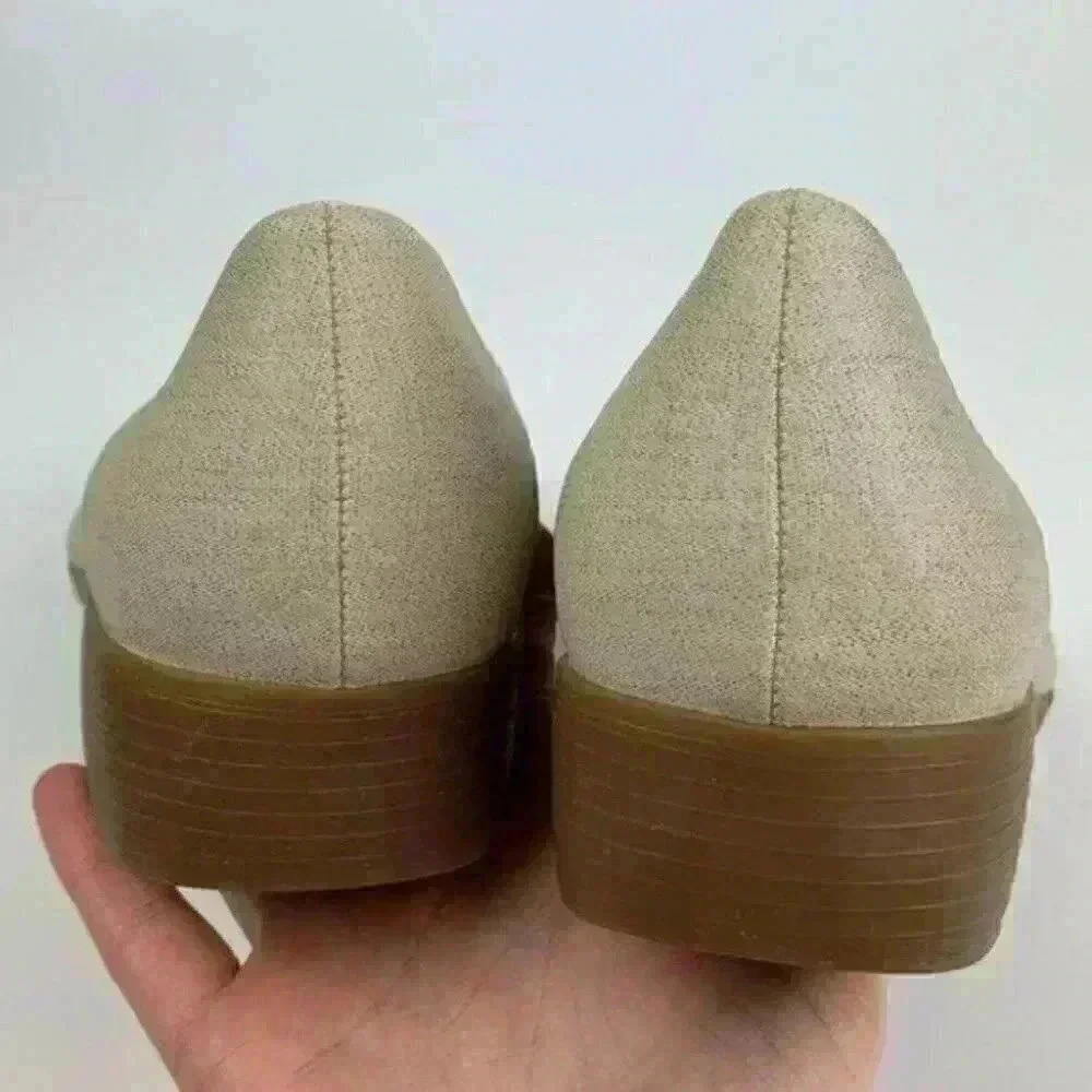 Fanfares womans flats Jeanne size 10 beige loafers 90s vintage - Picture 5 of 9